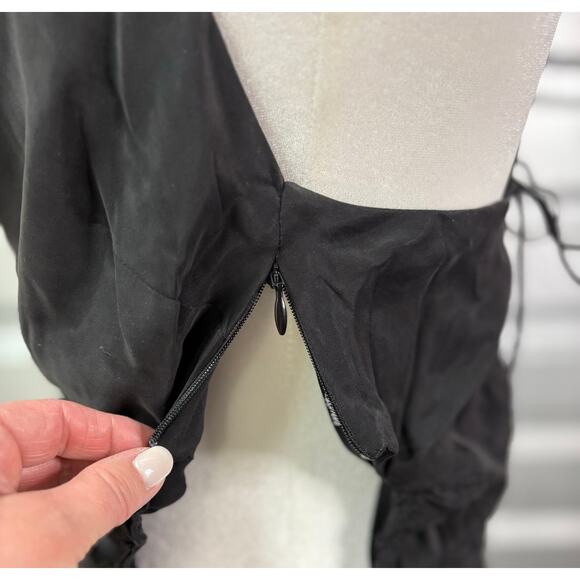 NEW For Love & Lemons Kyra Mini Cutout Black Dress, NWT, Women's Size L - Picture 6 of 10